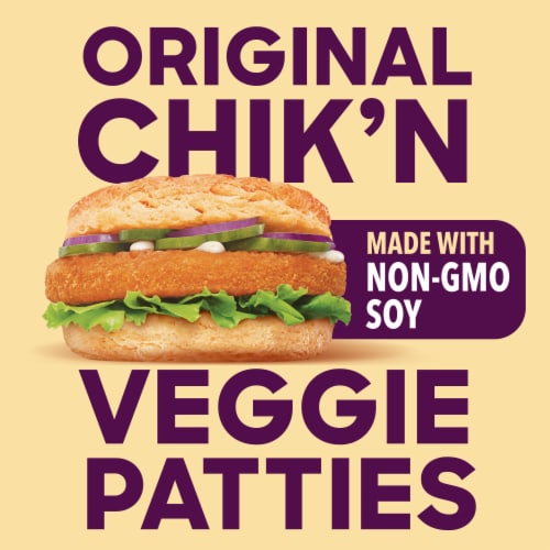 Boca Original Non-GMO Soy Vegan Chik'n Veggie Patties Perspective: back