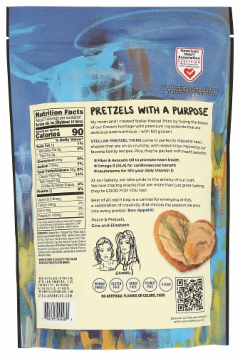 Stellar Snacks Sea Salt Pretzel Thins Perspective: back