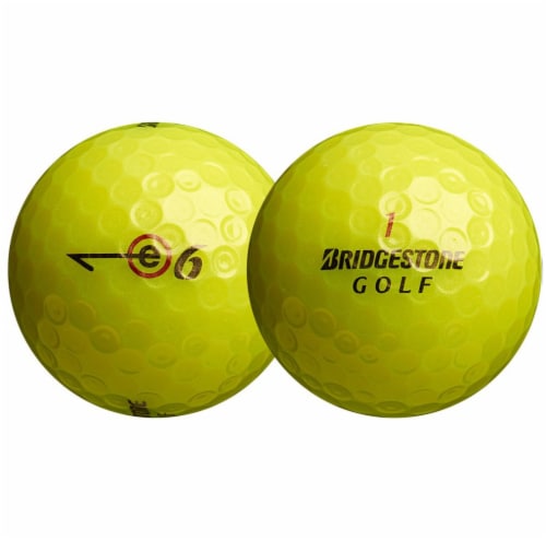 Bridgestone Golf E6 Straight Distance Golf Balls - Optic Yellow Perspective: back