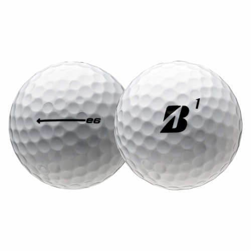 Bridgestone e6 Soft Feel Core Long Distance White Plastic Golf Balls Perspective: back