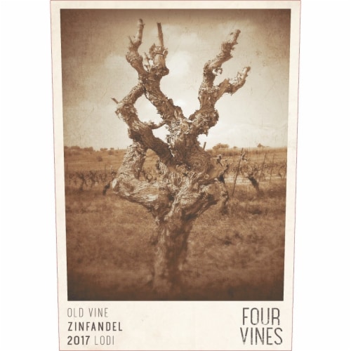 Four Vines Old Vine Zinfandel California Red Wine Perspective: back