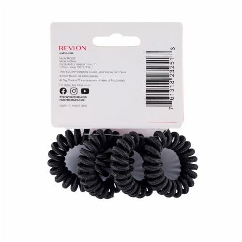 Revlon® Essentials Coil Elastic Hair Ties Perspective: back