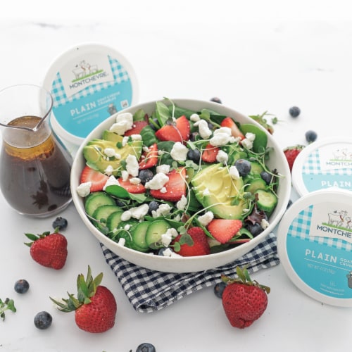 Montchevre® Plain Goat Cheese Crumbles Perspective: back