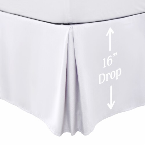 White bed skirt 16 drop top