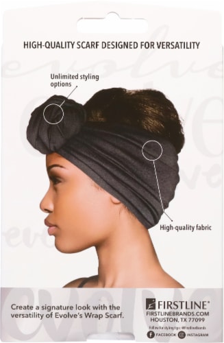 Firstline® Evolve Black Wrap Scarf Perspective: back