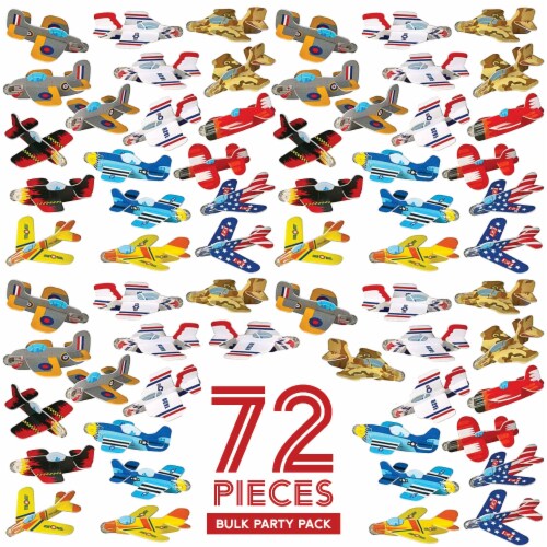 Neliblu 72pc Airplane Glider Party Favors for Kids - Bulk Toys Perspective: back