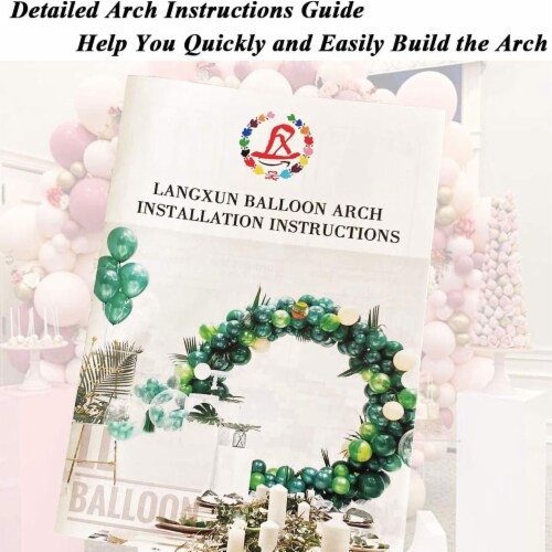 LANGXUN Gold Metal Balloon Decoration Arch Kit for Wedding and Birthday Party Perspective: back