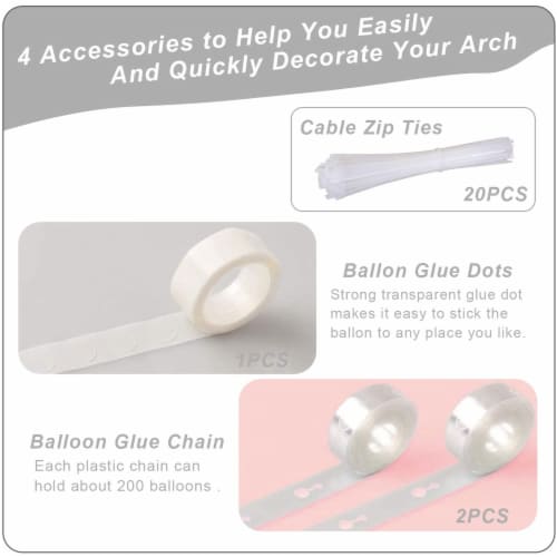 LANGXUN White Circle Mesh Decoration Arch Kit for Wedding and Birthday Party Perspective: back