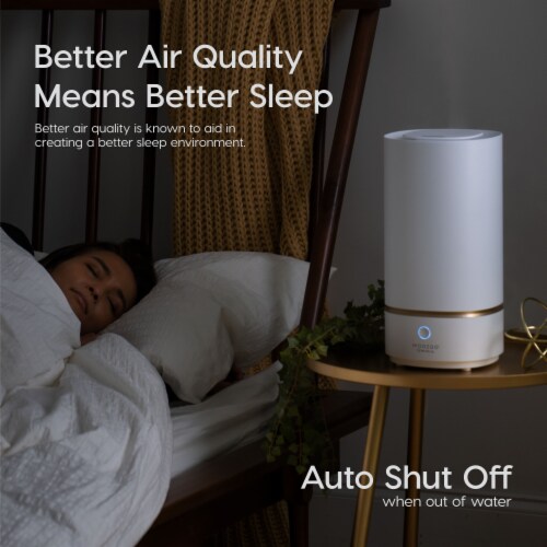 IRIS USA WOOZOO Ultrasonic Cool Mist Humidifier 3L Water Tank, Runs up to 38 hours Perspective: back