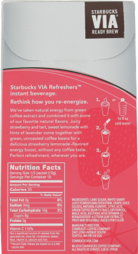 Starbucks Via Refreshers Strawberry Lemonade Perspective: back