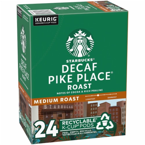 Starbucks Pike Place Decaf Coffee K-Cups Pack 24/Box 011111161 Perspective: back