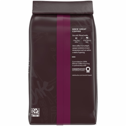 Starbucks® Italian Dark Roast Ground Coffee Perspective: back