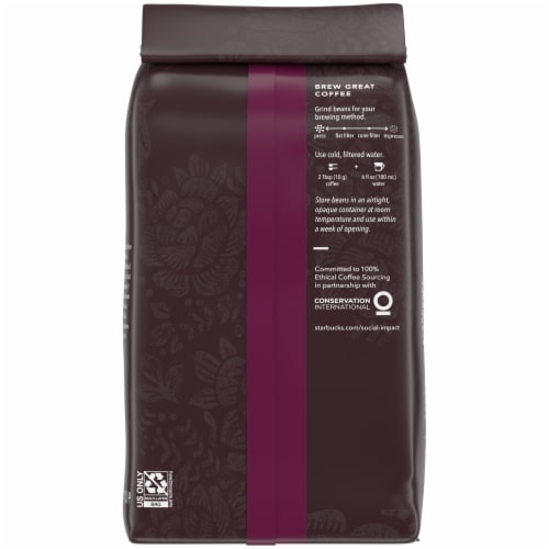 Starbucks® Caffé Verona® Dark Roast Whole Bean Coffee Perspective: back