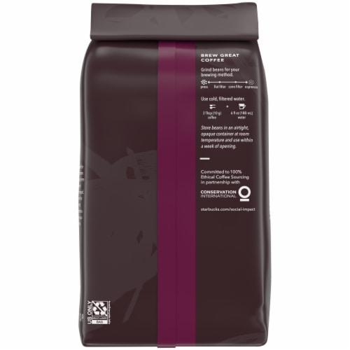 Starbucks® Espresso Roast Dark Roast Whole Bean Coffee Perspective: back