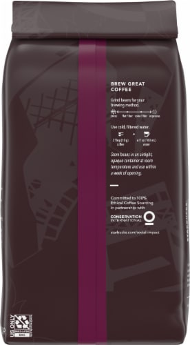 Starbucks® French Roast Dark Roast Whole Bean Coffee Perspective: back