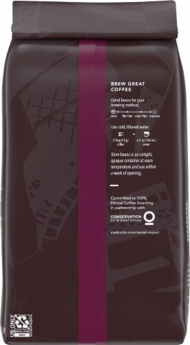 Starbucks® French Roast Dark Roast Whole Bean Coffee Perspective: back