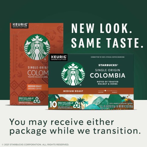 Starbucks® Colombia Medium Roast K-Cup® Coffee Pods Perspective: back