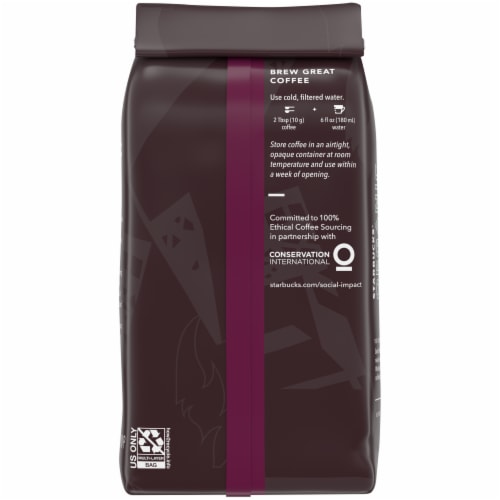 Starbucks® Organic French Dark Roast Ground Coffee Perspective: back