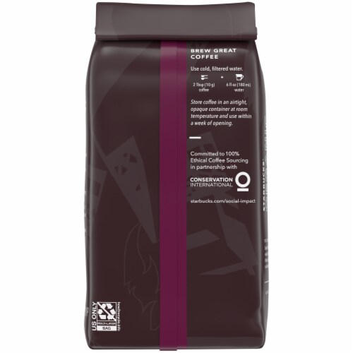 Starbucks® Organic French Dark Roast Ground Coffee Perspective: back