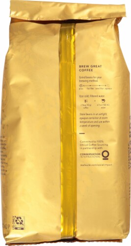 Starbucks Veranda Blend Blonde Roast Whole Bean Coffee Perspective: back