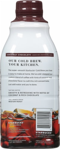 Starbucks Cold Brew Coconut Chocolate Coffee Concentrate Perspective: back