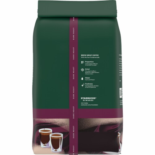 Starbucks® Espresso Roast Ground Coffee Perspective: back
