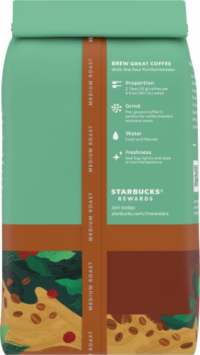 Starbucks® Half-Caff House Blend Medium Roast Ground Coffee Perspective: back