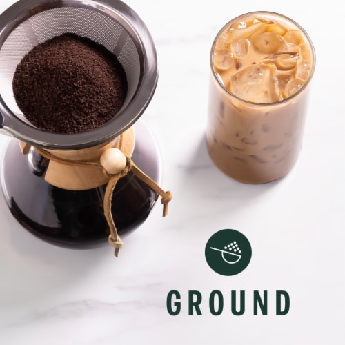Starbucks Ground Coffee Medium Roast Iced Coffee Blend Signature Black 100% Arabica Perspective: back