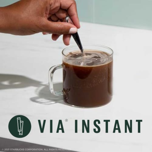 Starbucks Via Instant Italian Dark Roast Instant Coffee Packets Perspective: back
