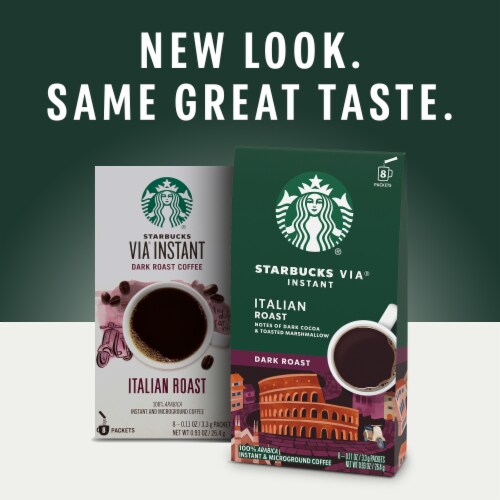 Starbucks VIA Italian Roast Dark Roast Instant Coffee Perspective: back