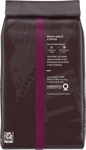 Starbucks® French Roast Dark Roast Ground Coffee Perspective: back