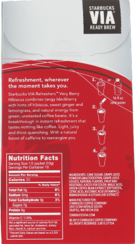 Starbucks VIA Very Berry Hibiscus Refreshers Perspective: back