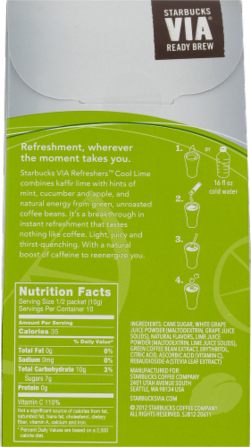 Starbucks VIA Cool Lime Refreshers Perspective: back
