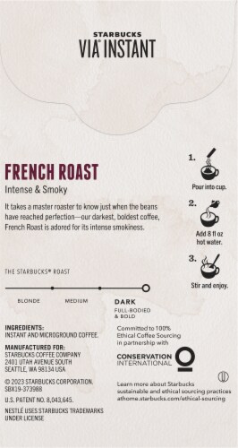 Starbucks® Via French Dark Roast Instant Coffee Perspective: back
