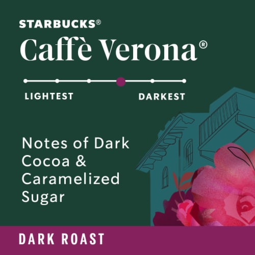 Starbucks Caffè Verona Dark Roast K-Cup Coffee Pods Perspective: back