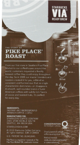 Starbucks Via Pike Place Roast Packs Perspective: back
