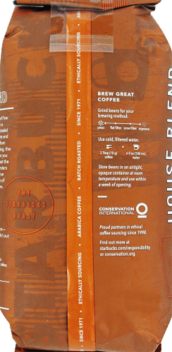Starbucks® House Blend Medium Roast Whole Bean Coffee Perspective: back
