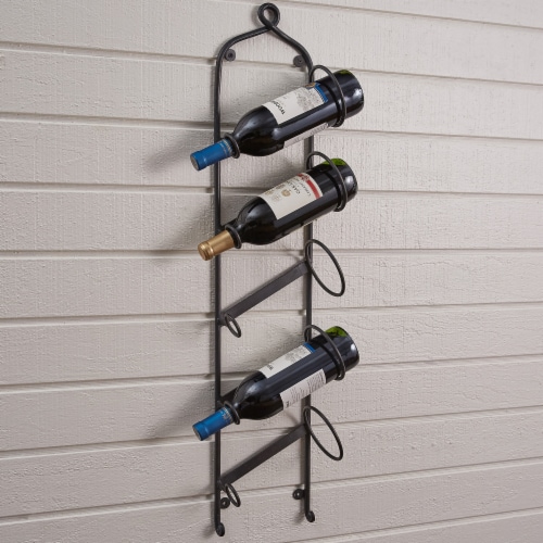 Park Designs Forged Iron Hanging Wine Rack Perspective: back