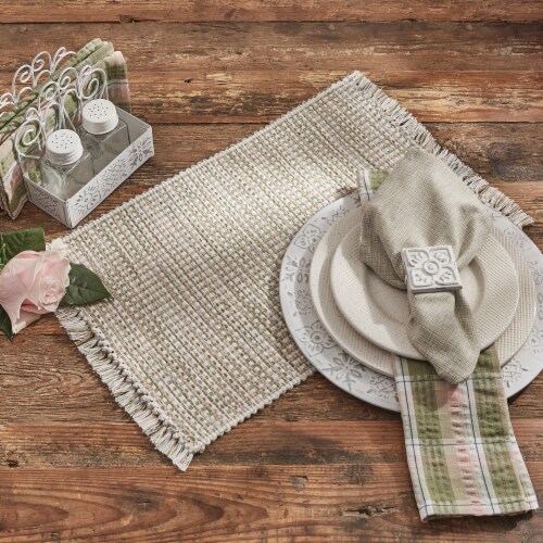 Park Designs Basketweave Meadow Placemat - Set of 4 Perspective: back