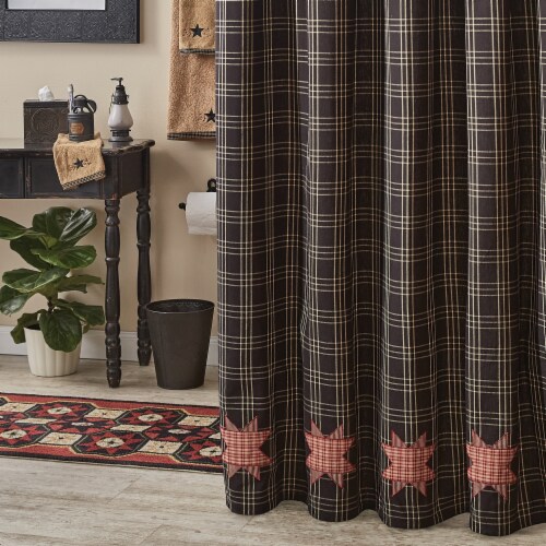 Park Designs Farmhouse Star Shower Curtain 72 x 72 Perspective: back