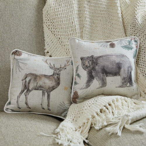 Park Designs Wild And Beautiful Holiday Deer 10 Pillow 1 Each