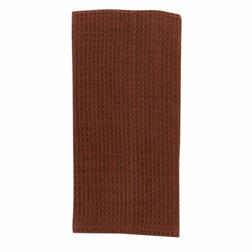 Park Designs Solid Expresso Waffle Dishtowel Perspective: back