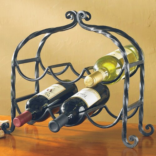 Park Designs Scroll Wine Rack 6 Bottle Perspective: back