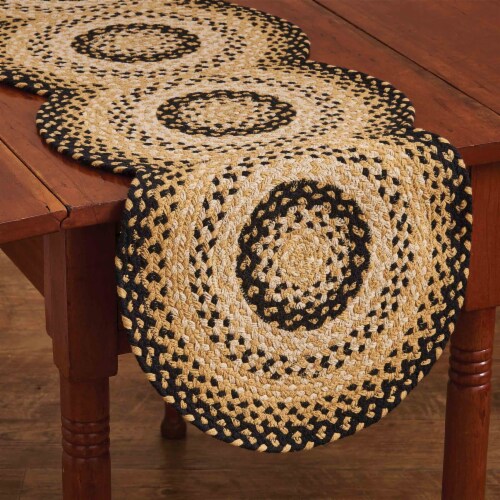 Park Designs Cornbread Braided Table Runner - 54 L Perspective: back