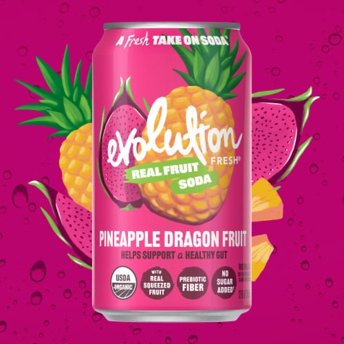 Evolution Fresh® Pineapple Dragon Fruit Organic Real Fruit Soda Perspective: back