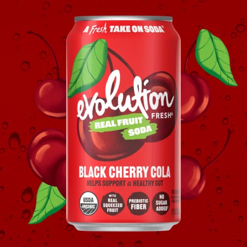 Evolution Fresh® Black Cherry Cola Organic Real Fruit Soda Perspective: back