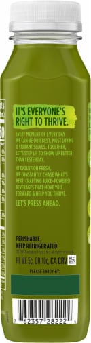 Evolution Fresh Organic Greens & Ginger Cold-Pressed Vegetable & Fruit Juice Blend Perspective: back
