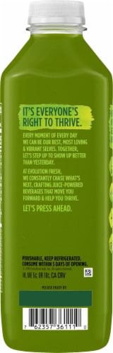 Evolution Fresh® Organic Green Devotion Juice Bottle Perspective: back