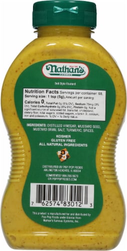 Nathan's® Famous The Original Coney Island Deli Style Mustard Perspective: back