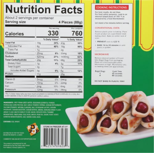 Nathan's Famous® Bagel Dogs Perspective: back